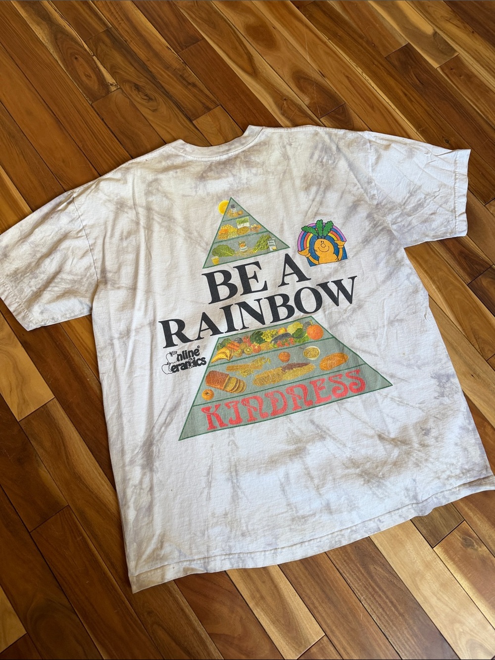 You Are What You Eat Organic Graphic Tee - White Tie-Dye View 2